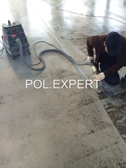 Нарезка термоусадочных швов в бетонном полу